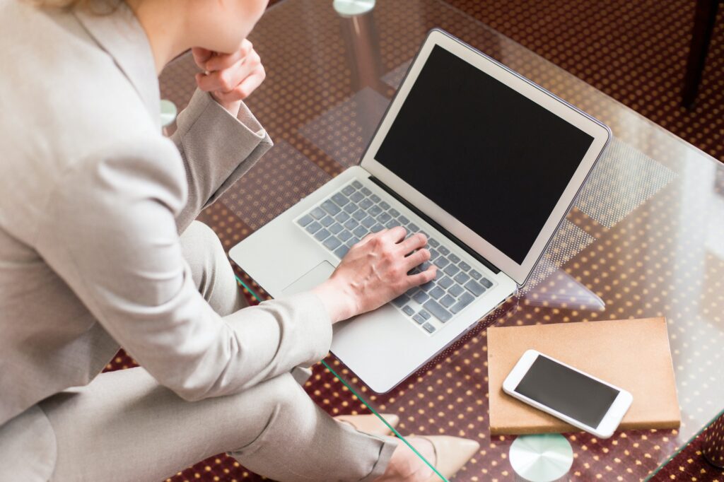 Businesswoman Working on the Internet